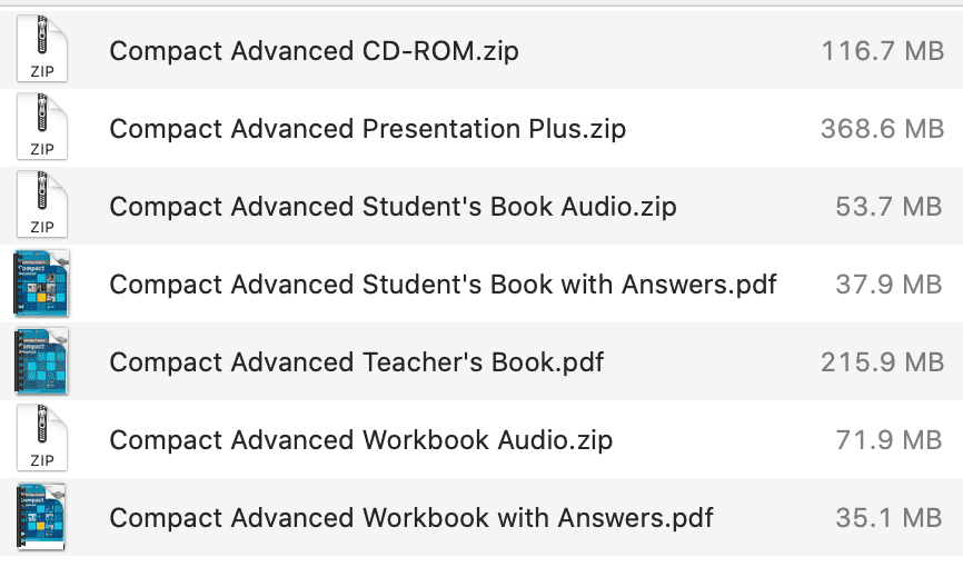 Compact Advanced list