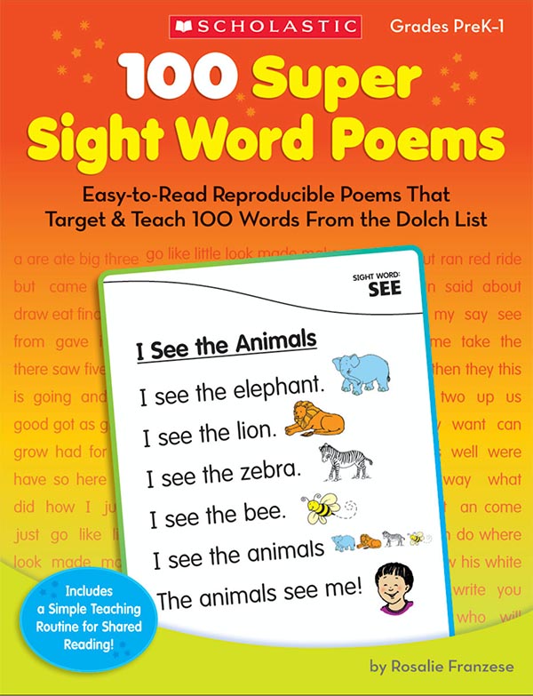 Sách điện tử 100 Super Sight Word Poems - Grades PreK-1