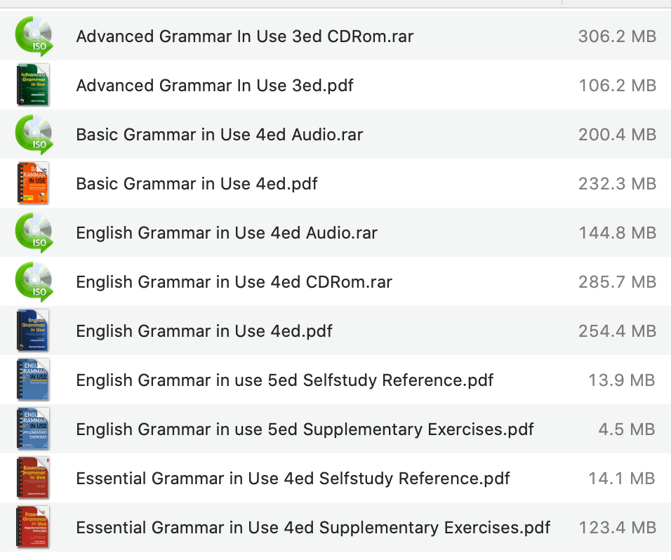 Download Ebook Grammar in Use (5 Levels) Pdf Audio CDRom