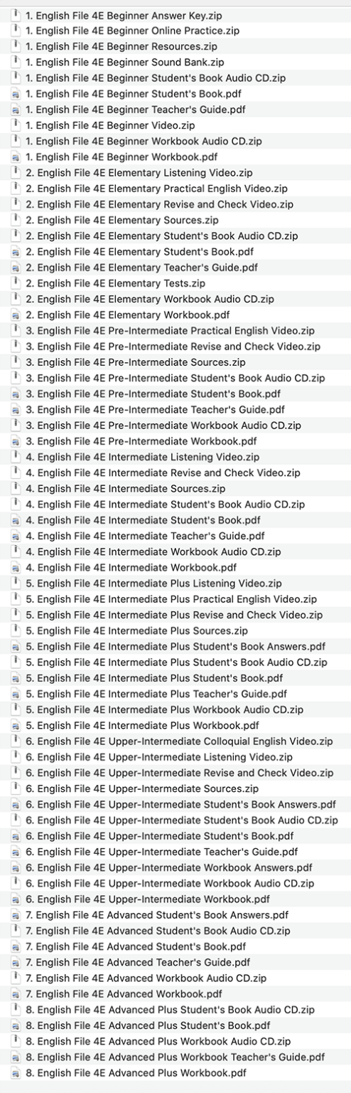 Download English File 4th Edition Pdf (A1 / C1+)