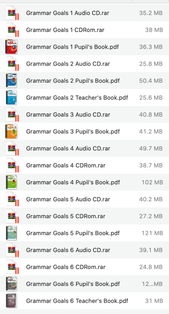 Macmillan Grammar Goals Pdf Audio CD-Rom (6 Levels) 2014