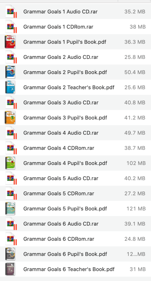 Macmillan Grammar Goals Pdf Audio CDRom (6 Levels) 2014