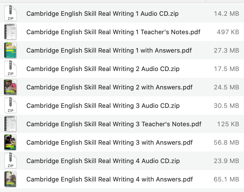 Download Ebook Cambridge English Skills Real Writing (4 Levels) Pdf Audio