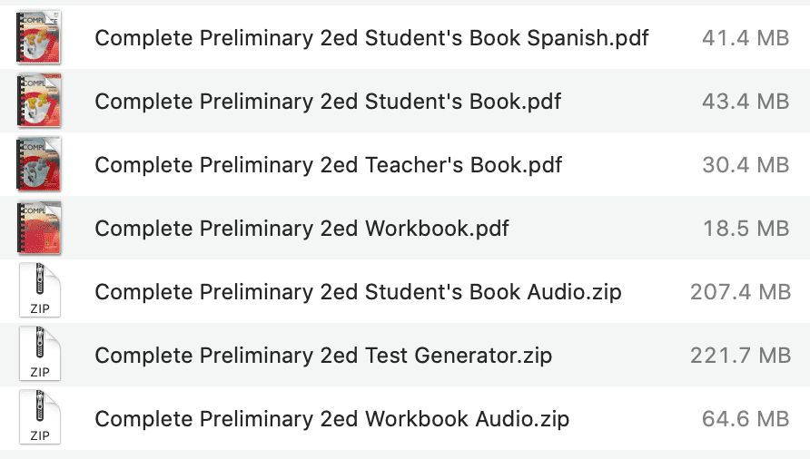 Complete Preliminary 2ed list